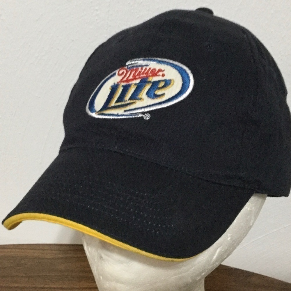 𝅺miller Lite Beer Navy Blue one-size Hat Cap NEW